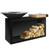 Brasero OFYR Island Black 85 Bois Teck -Célèbre Barbecue Magasin brasero ofyr island black 85 bois teck