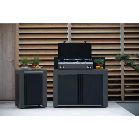 Desserte Felix Compacte Acier Grise - ENO 4 Desserte Felix Compacte Acier Grise - ENO – Image 2