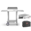 Planet Pack Plancha Elec Chef 55 Lisse + Chariot Ouvert + Housse + Capot -Célèbre Barbecue Magasin ensemble plancha elec chef 55 pl lisse charhouscapot