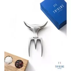 Fourchette TRIDENS Inox Brosse Avec Socle Bois 9 Fourchette TRIDENS Inox Brosse Avec Socle Bois -Célèbre Barbecue Magasin lot fourchette tridens inox brosse avec socle 2