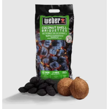 Sac De Briquettes Noix De Coco (8kg) - 18402 - WEBER 3 Sac De Briquettes Noix De Coco (8kg) - 18402 - WEBER